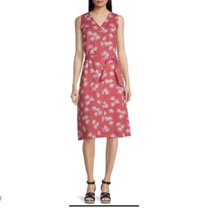 Liz Claiborne Sleeveless Floral A-Line Dress